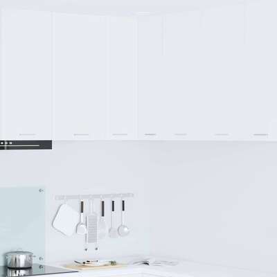 Functional Hanging Cabinet Riga White Engineered Wood - High