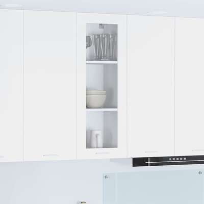 Premium Hanging Cabinet Riga White Engineered Wood - Premium Comfort