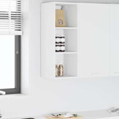 Modern Hanging Cabinet Riga White Engineered Wood - High Quality