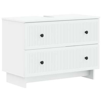 Bathroom Sink Cabinet White Engineered 82x41x59cm