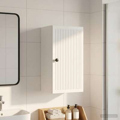 Bathroom Wall Cabinet White Slimline 30x31x59cm
