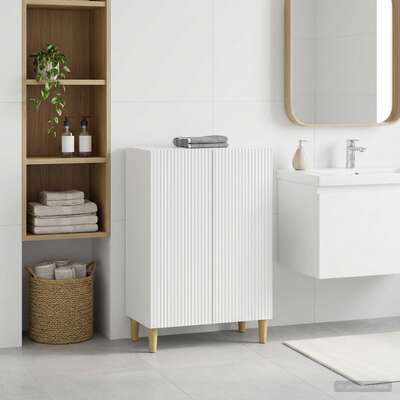 Bathroom Storage Cabinet White Slim 59.5x31x80cm