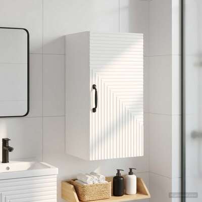 Bathroom Wall Cabinet White Compact 30x31x59cm