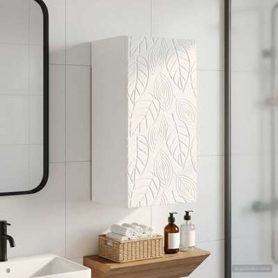 Bathroom Wall Cabinet White Slim 30x31x59cm