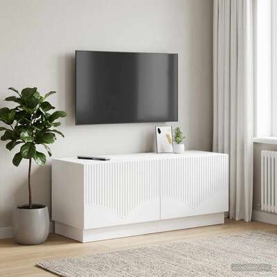 White TV Cabinet Engineered Wood 49x35x40cm