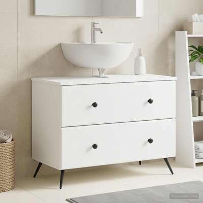 Bathroom Sink Cabinet White Modern 82x41x59cm