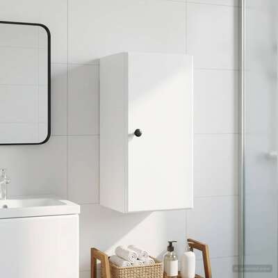 Bathroom Wall Cabinet White Slim 30x31x59cm