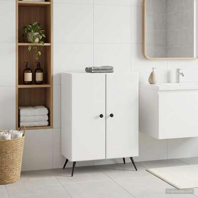 Bathroom Storage Cabinet White Modern 59.5x31x80cm