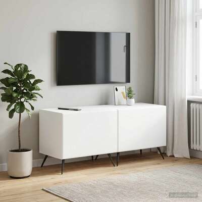 White TV Cabinet Engineered Wood 49x35x43cm