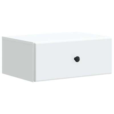 Wall-Mounted Bedside Cabinet White 49cm | EXTG