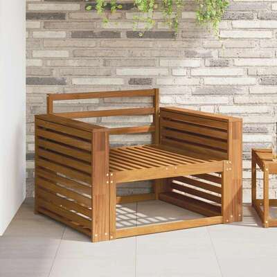 Solid Wood Armrest Natural 78.5x10x61cm