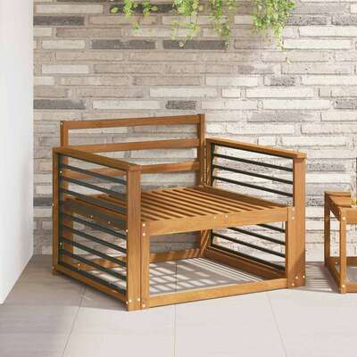 Armrest Natural Solid Wood 80x6x61cm