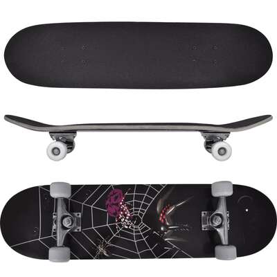 Oval Shape Skateboard 9 Ply Maple Spider Design 8"