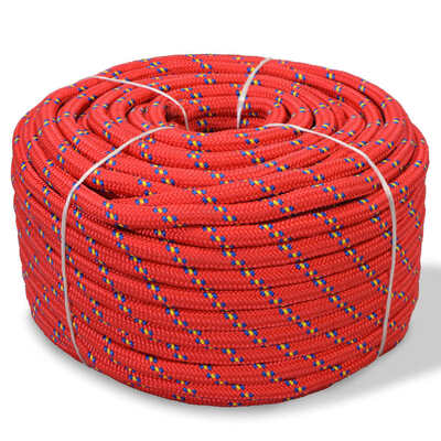 Marine Rope Polypropylene 6 mm 100 m Red