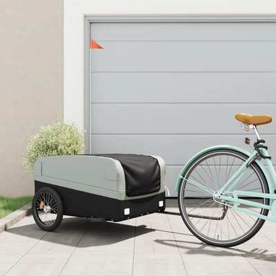 Bike Trailer Black & Grey 45 kg Iron