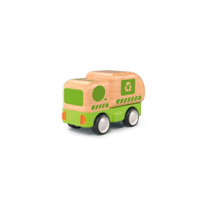 Wooden friction truck recycling with sound and light