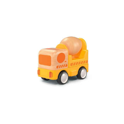 Wooden friction truck concrete mixer with sound and light
