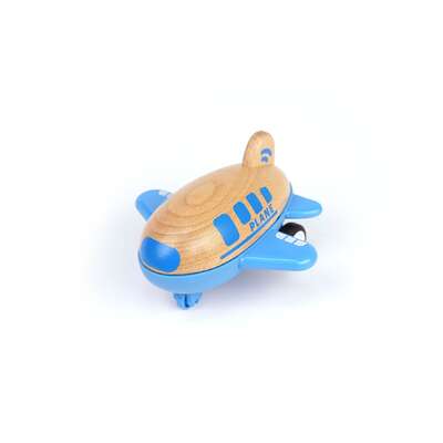 Wooden racer plane airplane with sound- blue
