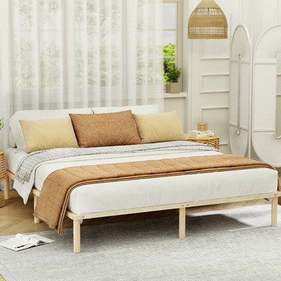 King Size Wooden Bed Frame - Pine AMBA