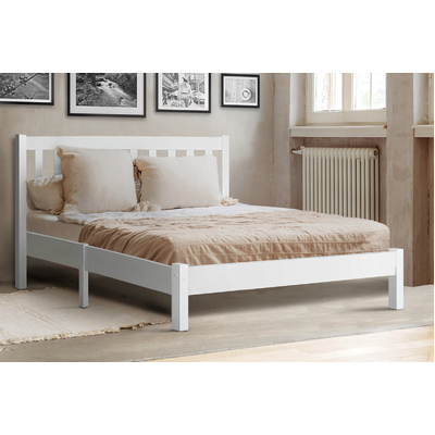 Bed Frame Queen Size Wooden White SOFIE