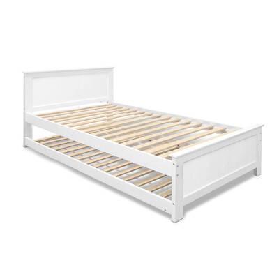 Bed Frame KING SINGLE Wooden Timber Trundle Daybed Size Base ELVIS