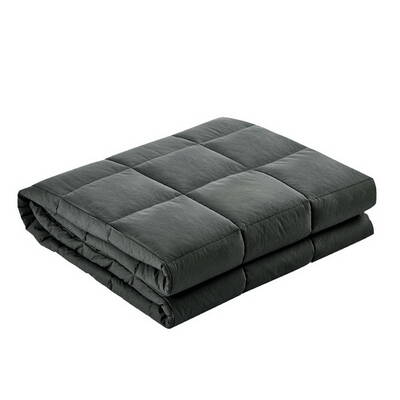 Giselle Bedding 2.3kg Cotton Weighted Blanket Heavy Gravity Sleep Black