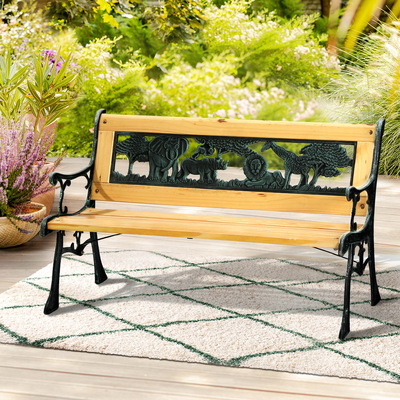 Outdoor Children Garden Bench Kids Furniture Wood Park Lounge Seat