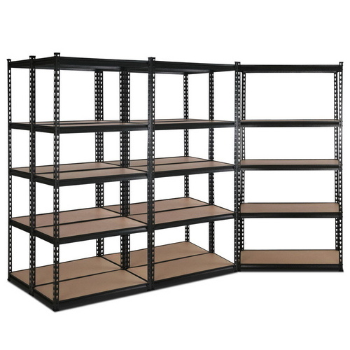 Giantz 5x0.9m Warehouse Racking Rack Steel Metal Shelving Garage Storage Chacoal