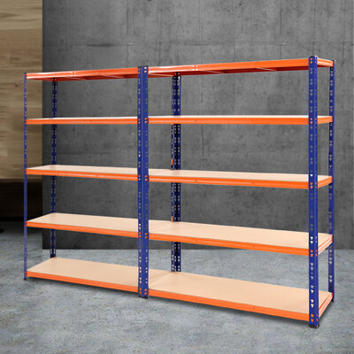2.4MX1.8M Garage Shelving Warehouse Rack Pallet Racking Storage Steel Orange&Blue