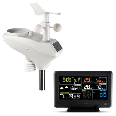 Wireless Wifi Professional Weather Station Solar Sensor Lcd Uv Light