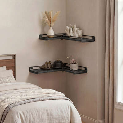 Corner Floating Shelves 2-Pack Wall Mounted | EXTG