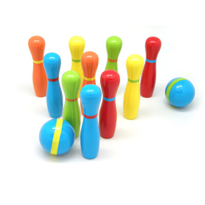 MINI WOODEN TEN PIN BOWLING SET