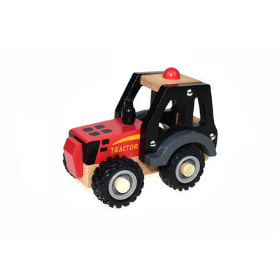 KD WOODEN RED TRACTOR