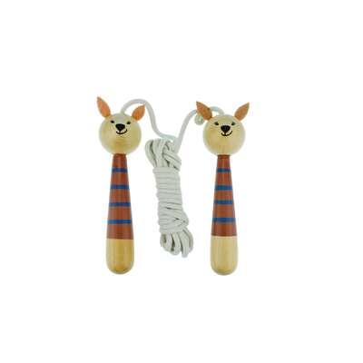 Bush buddies kangaroo wooden adjustable skipping rope 