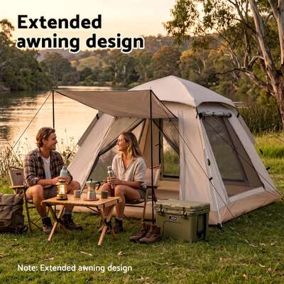 Camping Tent Khaki Shelter 210x210x145cm