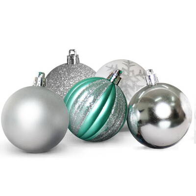 Jingle Jollys 50pcs Christmas Baubles - Silver