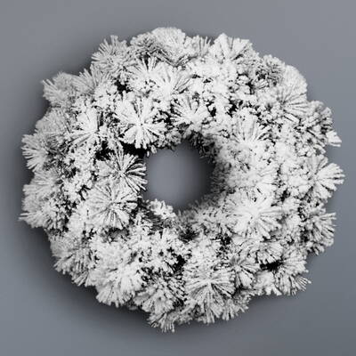 Jingle Jollys 60cm Christmas Snow Wreath
