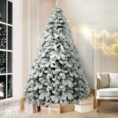 Jingle Jollys Snowy Christmas Tree 859 Tips 2.1M 7FT Xmas Decorations 