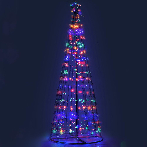 Jingle Jollys 3M LED Christmas Tree Lights Xmas Fibre Optic Multi Colour Pre Lit Bonus Bag