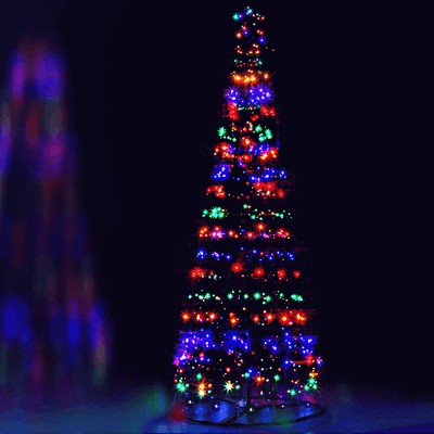 Jingle Jollys 3.6M LED Christmas Tree Lights 400 LED Xmas Multi Colour Optic Fiber