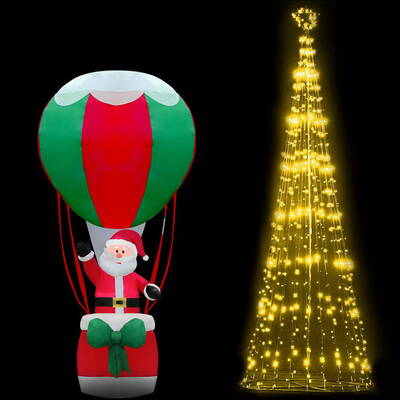 Jingle Jollys 5M LED Christmas Tree Lights LED 750pc Xmas Fibre Optic Inflatable Set
