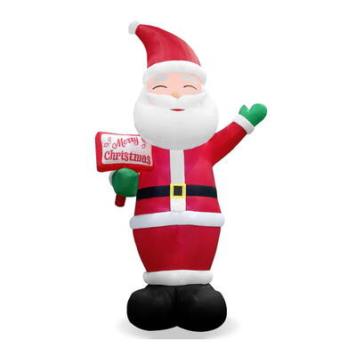 Jingle Jollys 3.6M Christmas Inflatable Greeting Santa Xmas Decor LED Airpower