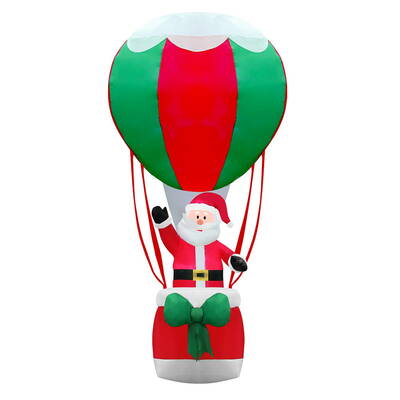 Jingle Jollys 3.6M Christmas Inflatable Santa on Air Balloon Xmas Decor LED