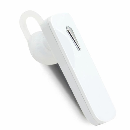White Mini Wireless Bluetooth Headset Headphones with Microphone Car