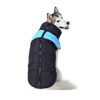 Dog Winter Jacket Padded Waterproof Pet Clothes Windbreaker Coat L Blue