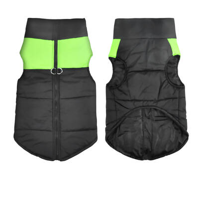 Dog Winter Jacket Padded  Pet Clothes Windbreaker Vest Coat  M Green