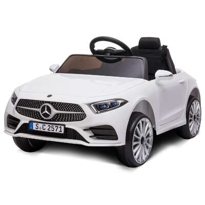 White Mercedes Benz CLS 350 Kids Electric Ride-On Car with Remote
