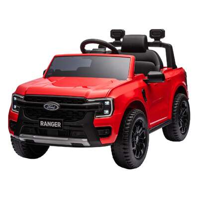 Electric Kids Ride On Car in Red with Realistic Features