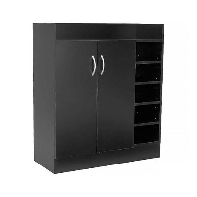 21 Pairs Shoe Cabinet Rack Storage Organiser - 80 x 30 x 90cm - Black