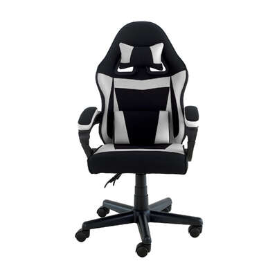 Antre Kids Study Gaming Chair Black & White Adjustable Computer Seat Ergonomic